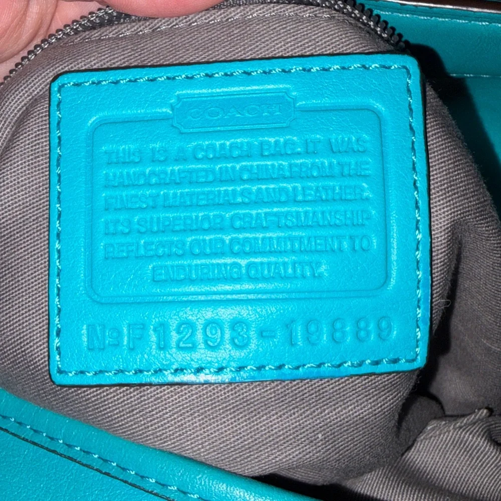 Coach Tourmaine/Robin’s Egg tote with tassels - Picture 4 of 12